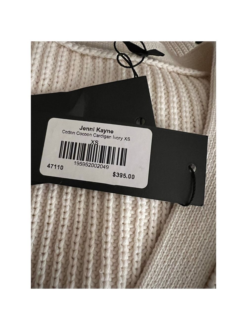 NWT Jenni Kayne Cotton Cocoon Cardigan Ivory XS (Fits up to xl!) - Picture 6 of 6